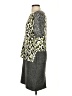 Max Mara 100% Silk Animal Print Gray Casual Dress Size 4 - photo 5
