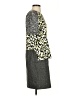 Max Mara 100% Silk Animal Print Gray Casual Dress Size 4 - photo 4