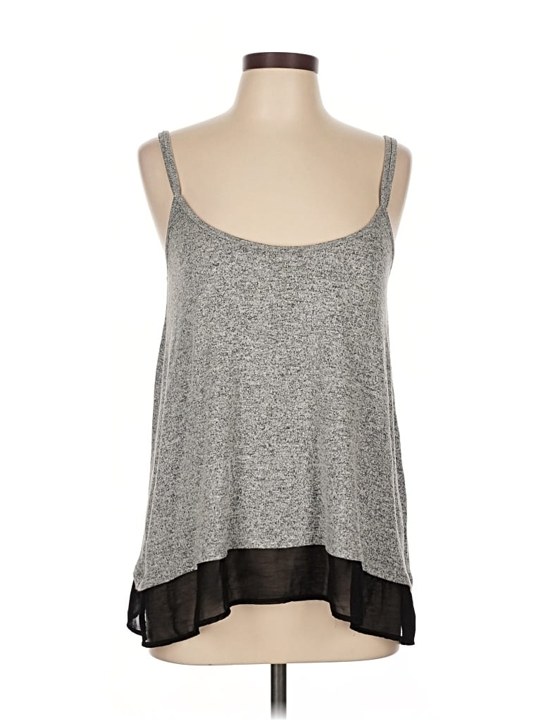 Pre-owned Bar Iii Sleeveless Top Gray Scoop Neck Tops