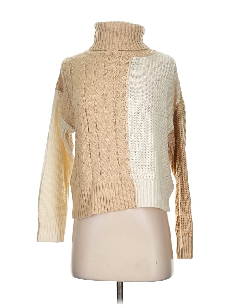 Pre-owned Brave Soul Turtleneck Sweater In Brown