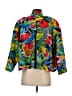 CHAR 100% Silk Tropical Blue Teal Silk Blazer Size 4 - photo 2