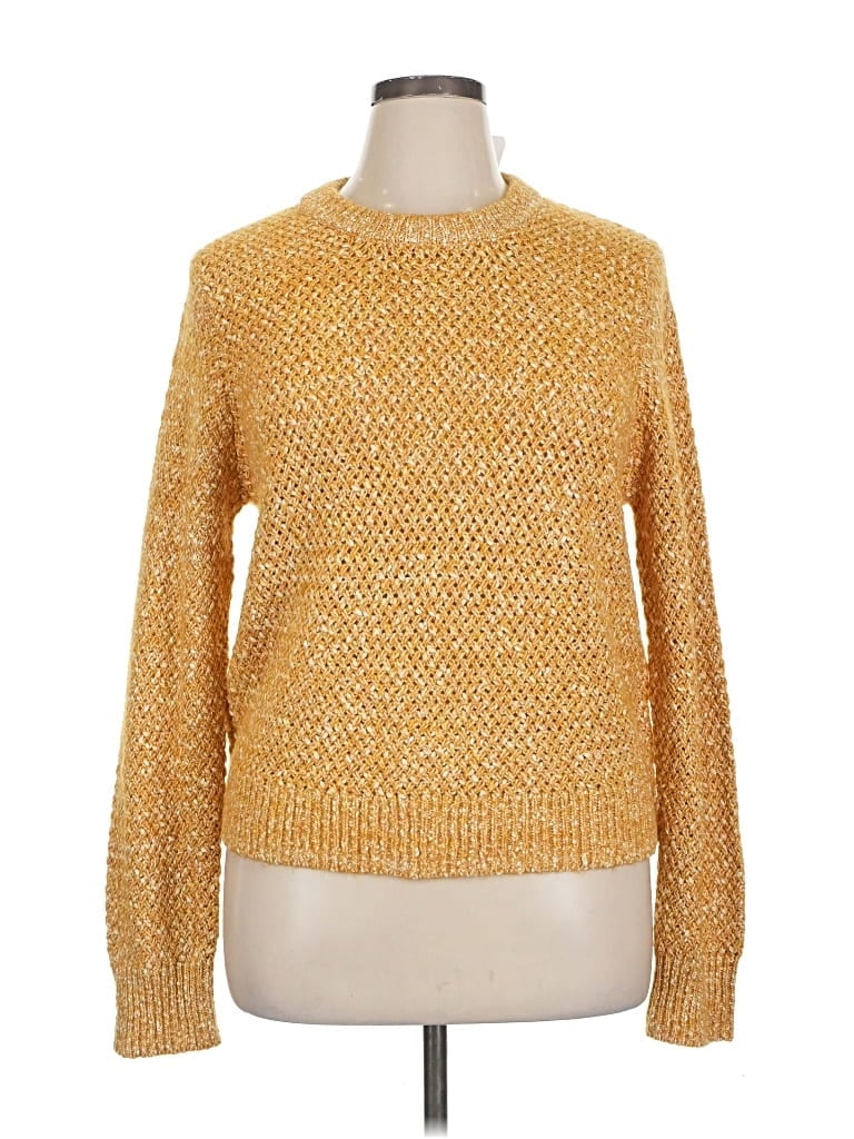 J.crew Factory Store Pullover Sweater In Gold