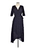 Bobeau Polka Dots Blue Casual Dress Size L - photo 1