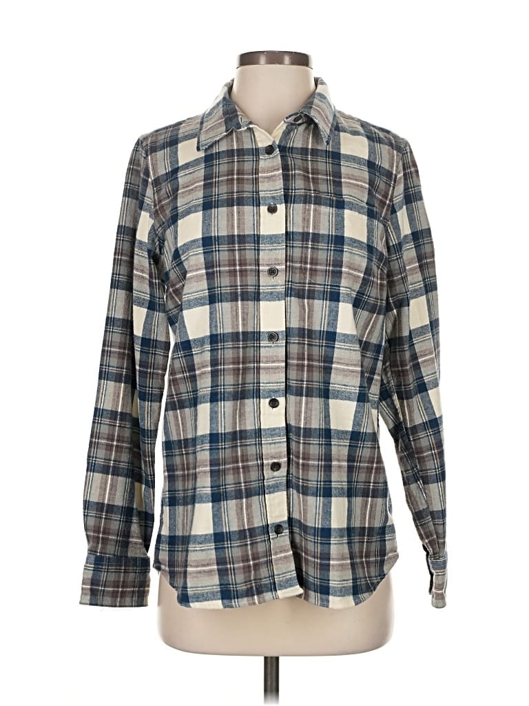 Pre-owned L.l.bean Long Sleeve Button Down Shirt In Gray