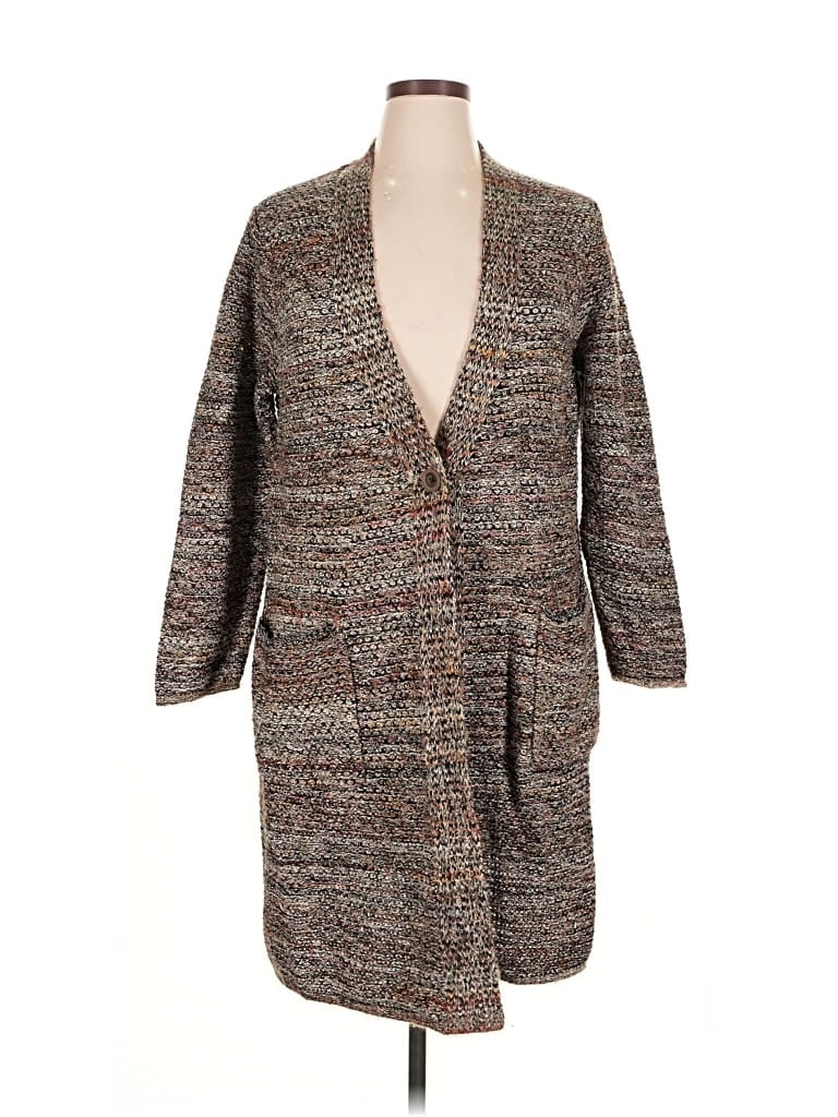 Pre-owned Jjill Coat In Gray