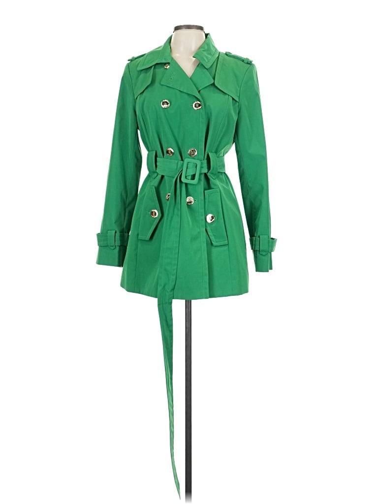Pre-owned Calvin Klein Trenchcoat In Green