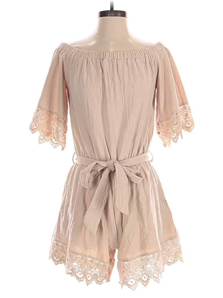 Pre-owned Listicle Romper In Brown