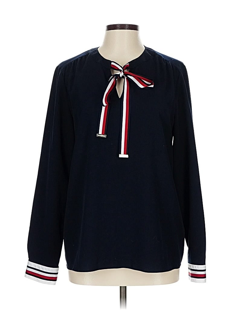 TOMMY HILFIGER Pre-owned Long Sleeve Blouse In Blue