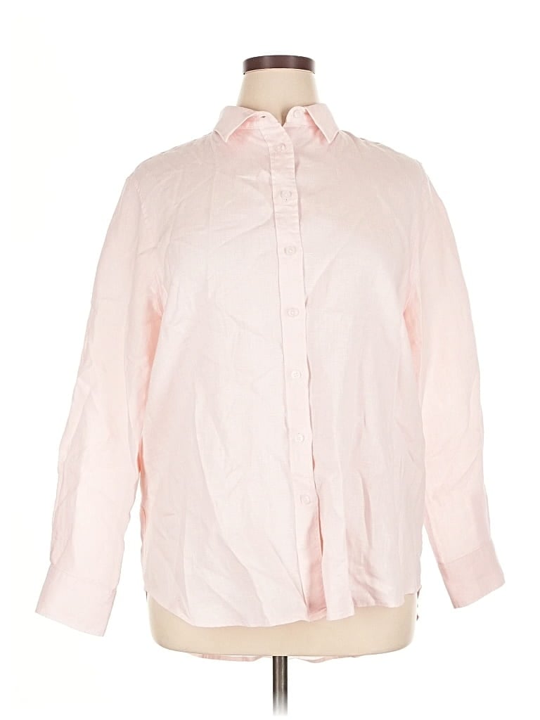 Pre-owned Unbranded Long Sleeve Button Down Shirt In Pink