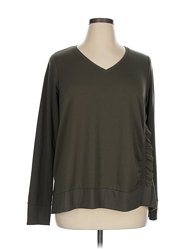 Pre-owned Simply Vera Vera Wang Pullover Sweater In Green