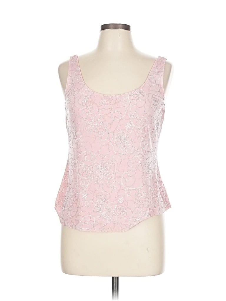 Pre-owned Alex Evenings Tank Top Pink Sweetheart Neckline Tops