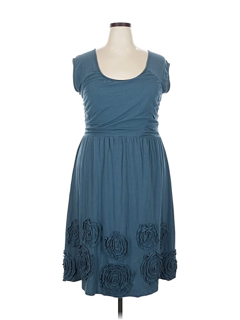 Pre-owned Garnet Hill Casual Dress In Blue