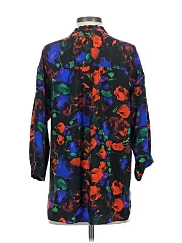 Milly 3/4 Sleeve Silk Top (view 2)