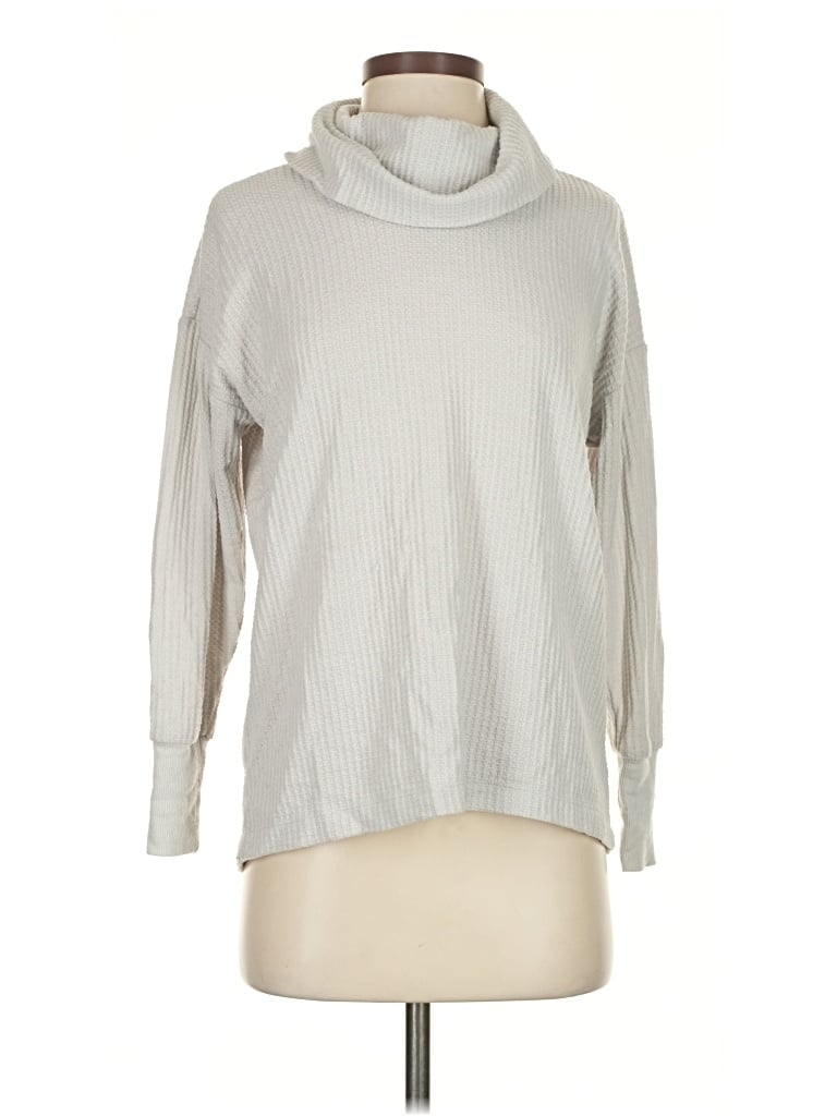 Pre-owned Ann Taylor Loft Turtleneck Sweater In White