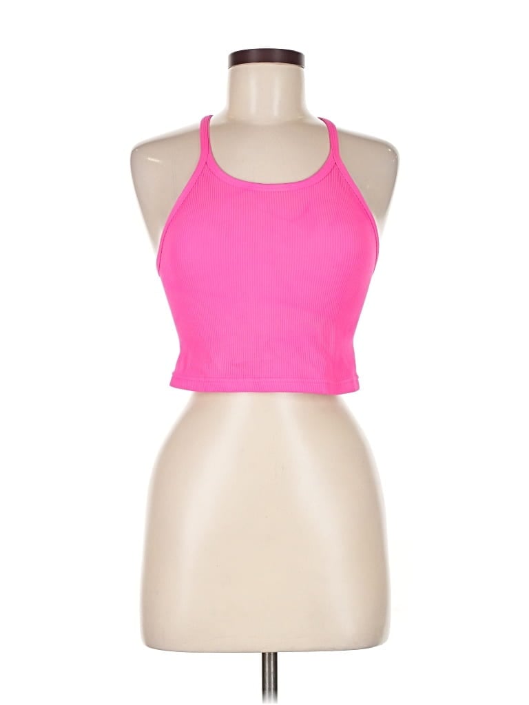Pre-owned Fp Movement Tank Top Pink Halter Neckline Tops