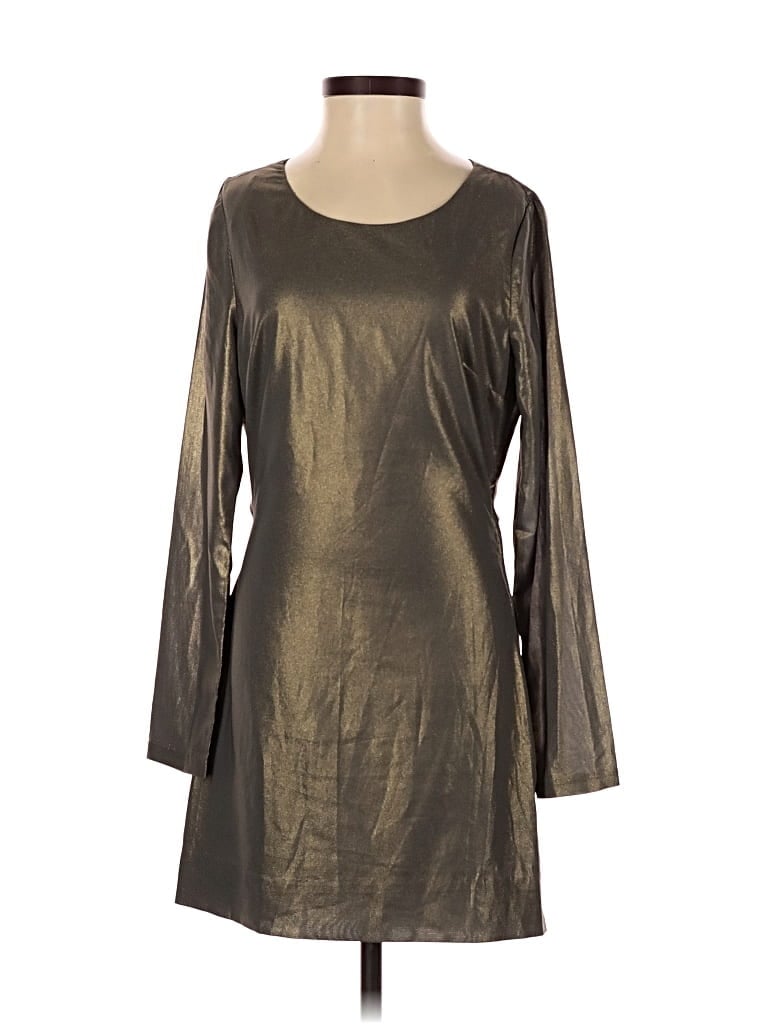 Pre-owned Unbranded Casual Dress In Silver