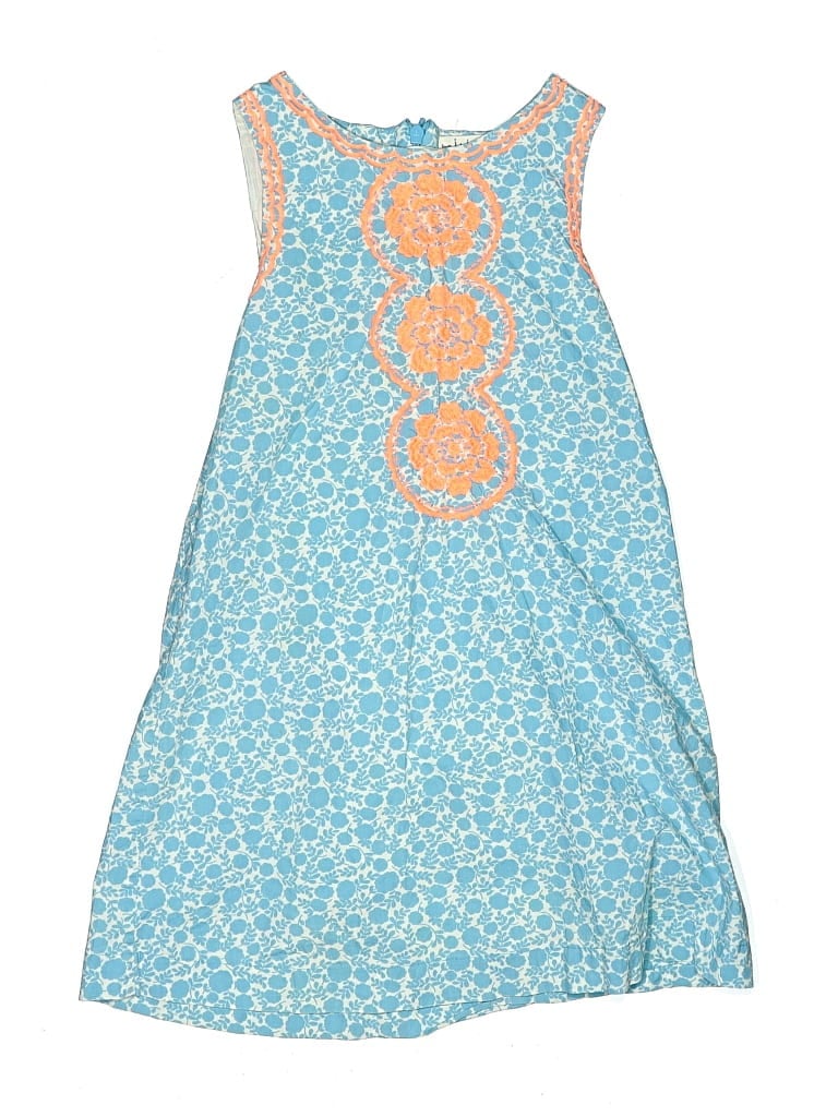 Pre-owned Mini Boden Kids' Dress In Blue