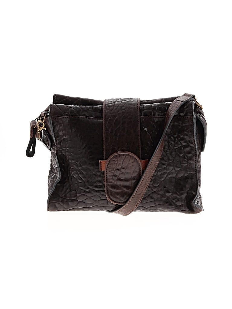 Pre-owned Assorted Brands Leather Crossbody Bag In Brown