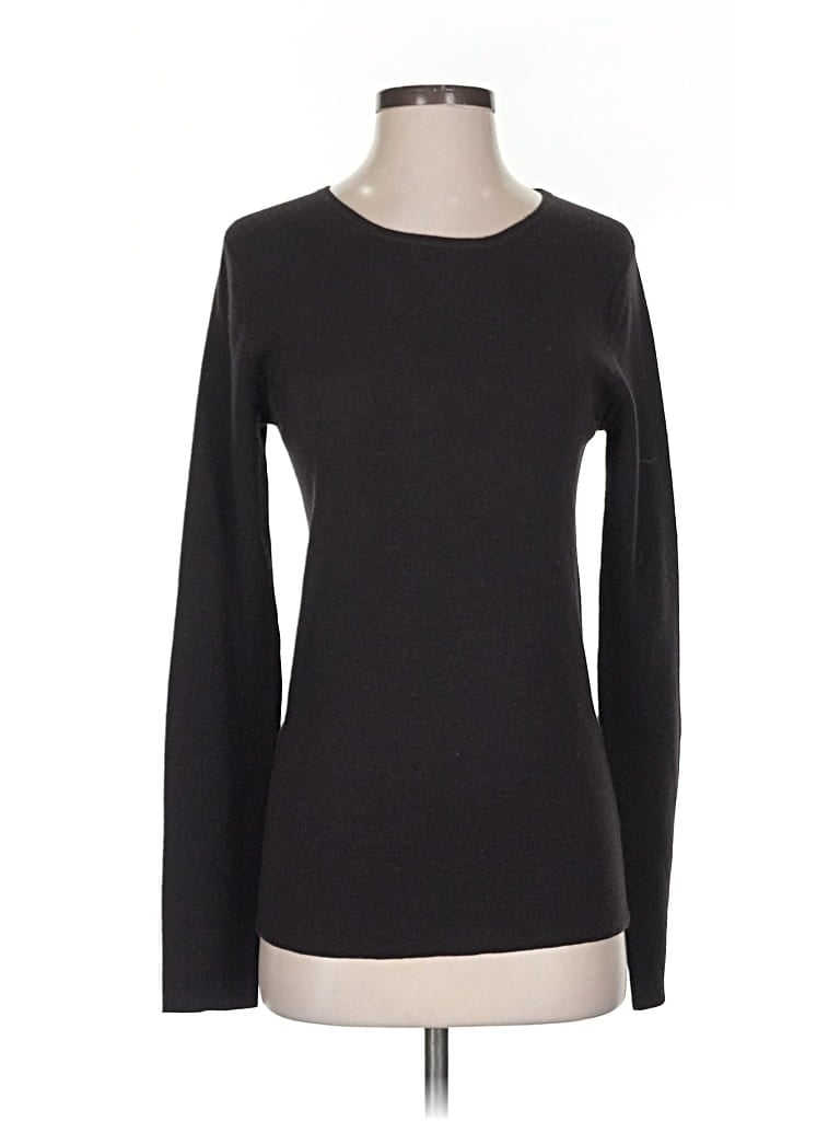 Pre-owned Adrienne Vittadini Long Sleeve T-shirt In Black