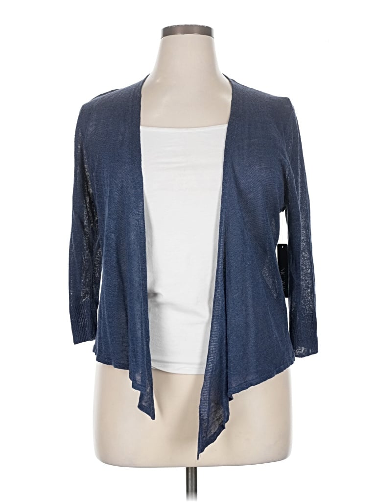 Pre-owned Nic + Zoe Cardigan Sweater In Blue