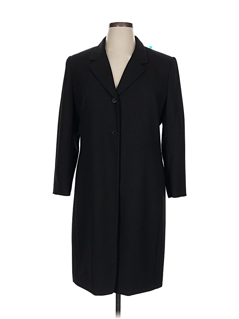 Pre-owned Evan Picone Coat In Black