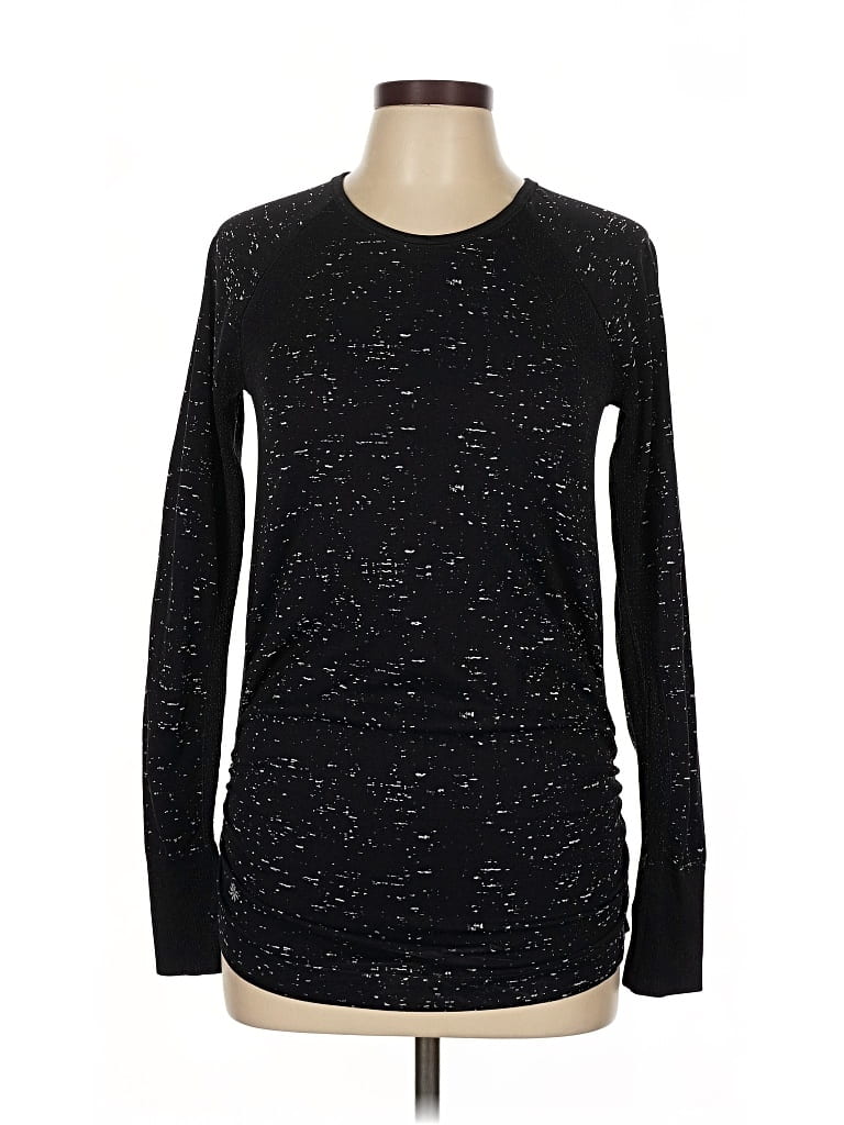 Pre-owned Athleta Long Sleeve T-shirt In Black