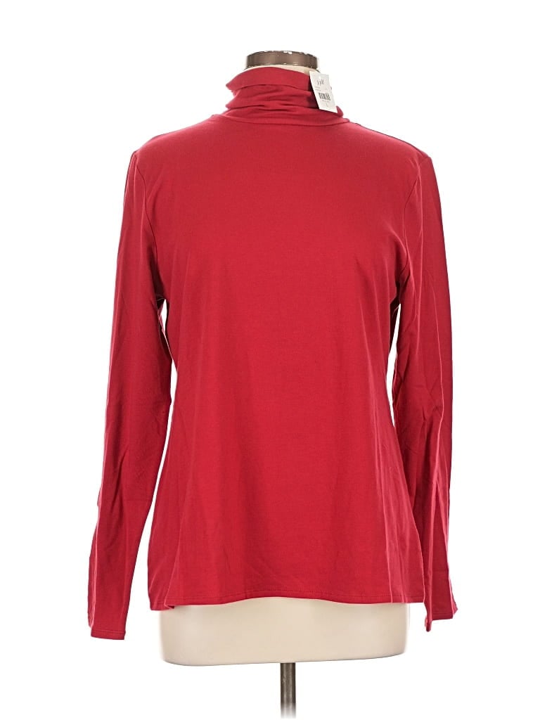 Jjill Long Sleeve Top Red Turtleneck Tops