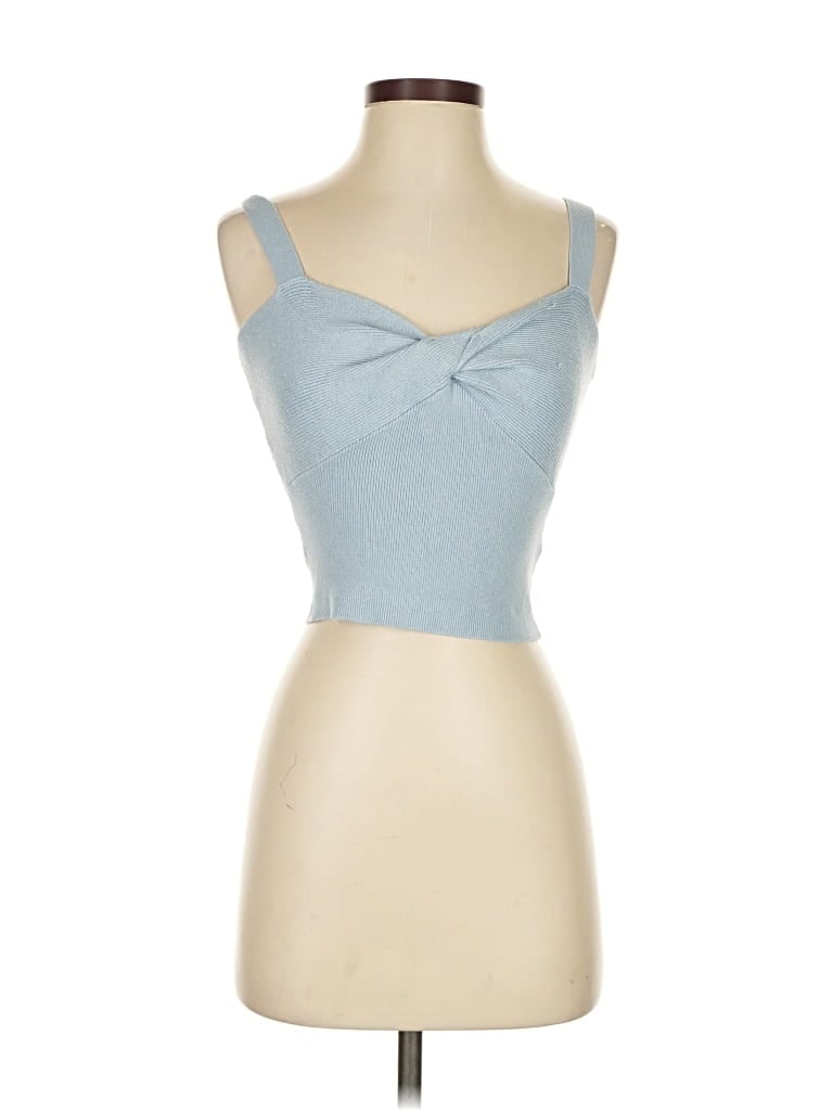 Pre-owned Abercrombie & Fitch Tank Top Blue Strapless Neckline Tops