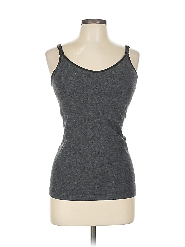 Pre-owned Auden Tank Top Gray Strapless Neckline Tops