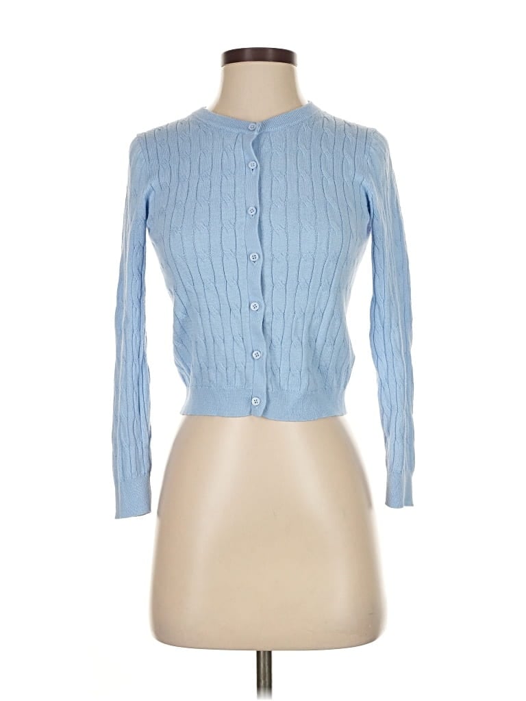 Pre-owned J.crew Factory Store Cardigan Sweater In Blue