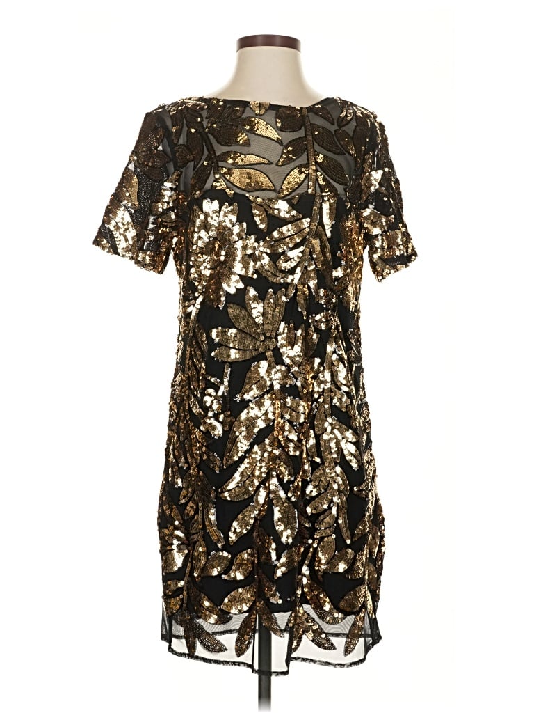 Pre-owned Maeve By Anthropologie Cocktail Dress In Gold
