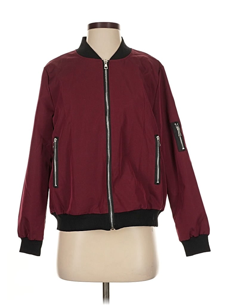 Pre-owned Unbranded Jacket In Burgundy