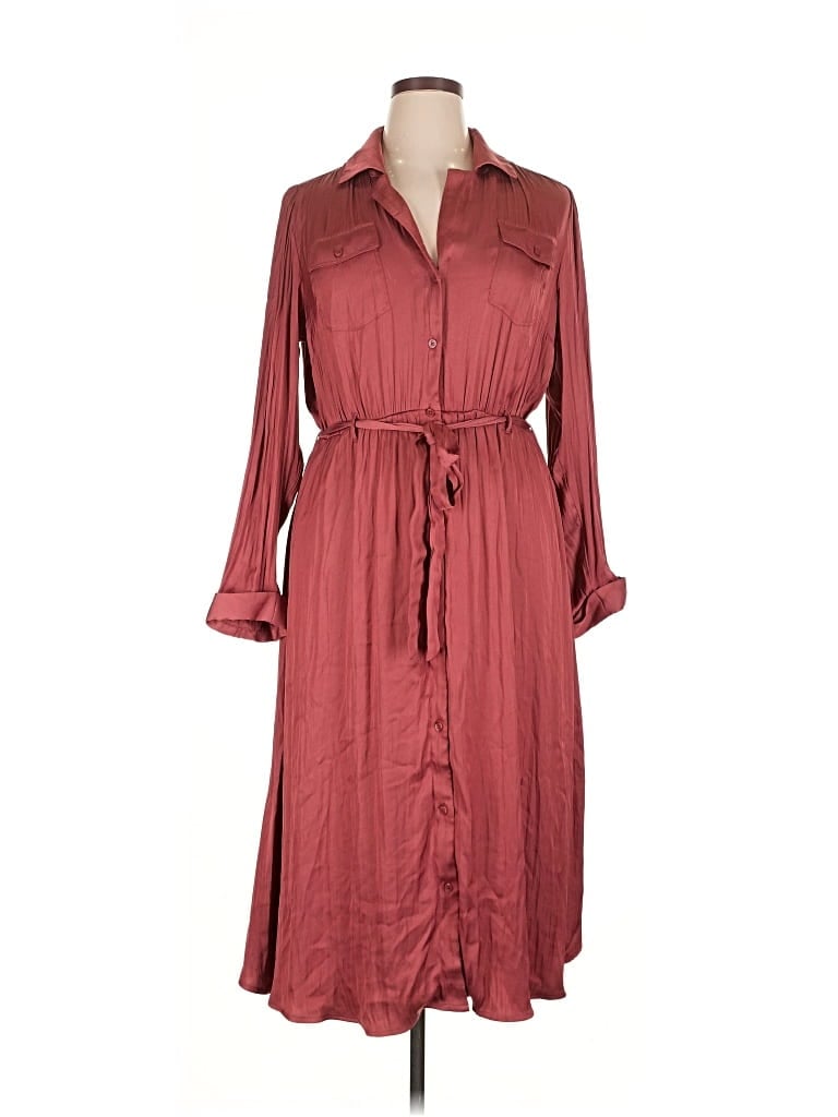 Pre-owned Nine West Casual Dress In Burgundy