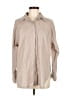 YPB Tan Long Sleeve Button-Down Shirt Size M - photo 1