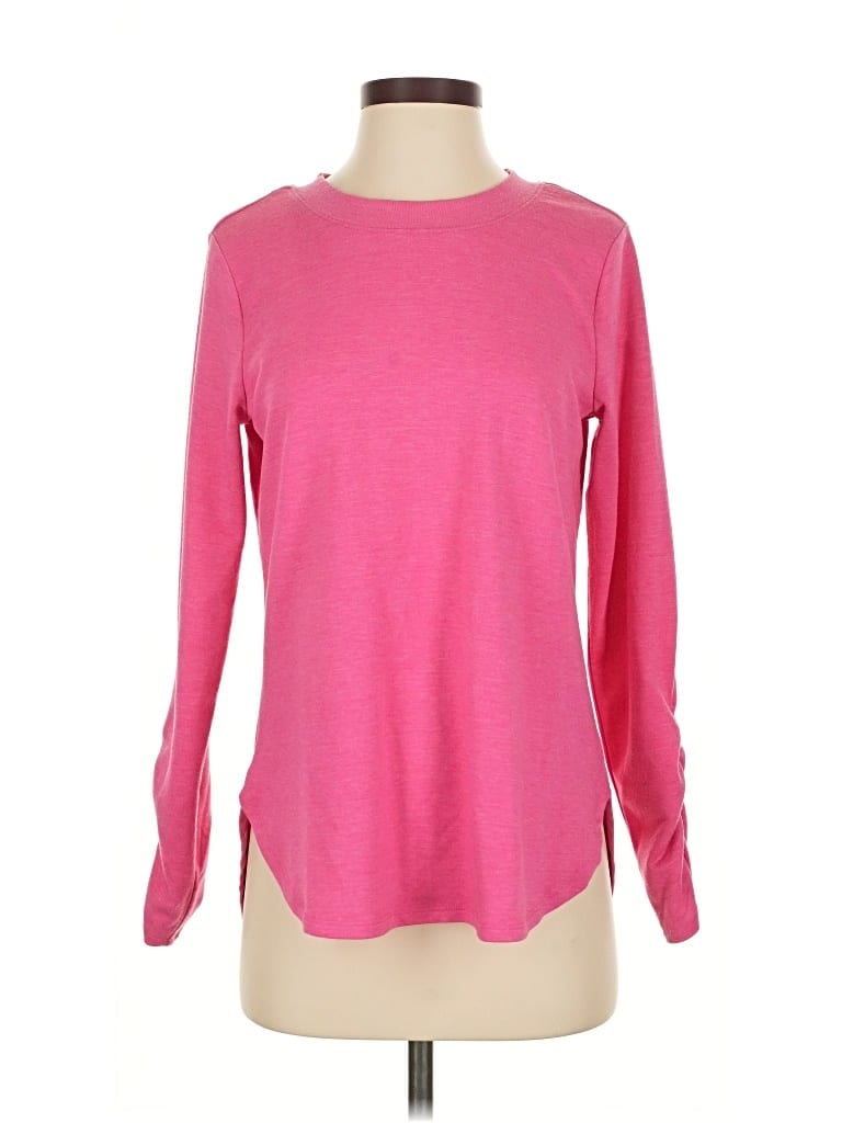 Pre-owned Rbx Long Sleeve Top Pink Crew Neck Tops