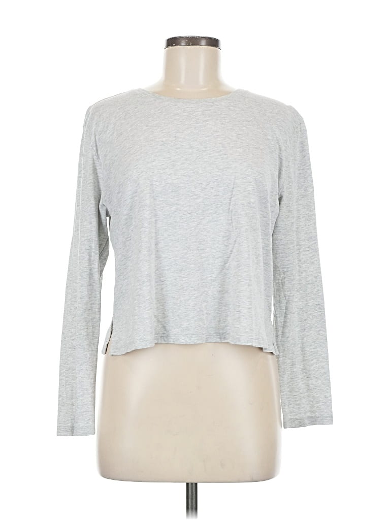 Pre-owned Girlfriend Collective 3/4 Sleeve T-shirt In Gray