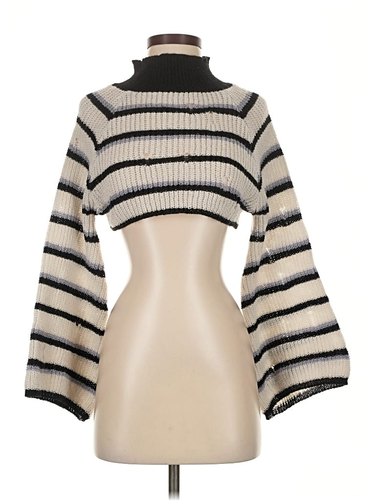 Pre-owned Unbranded Turtleneck Sweater In White