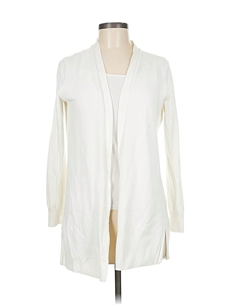 Pre-owned Gap Cardigan Sweater In White