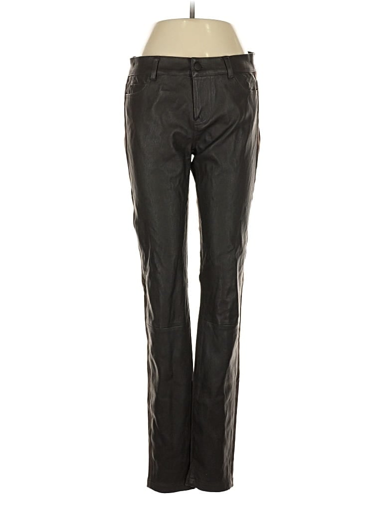 Pre-owned Vince Leather Pants In Black