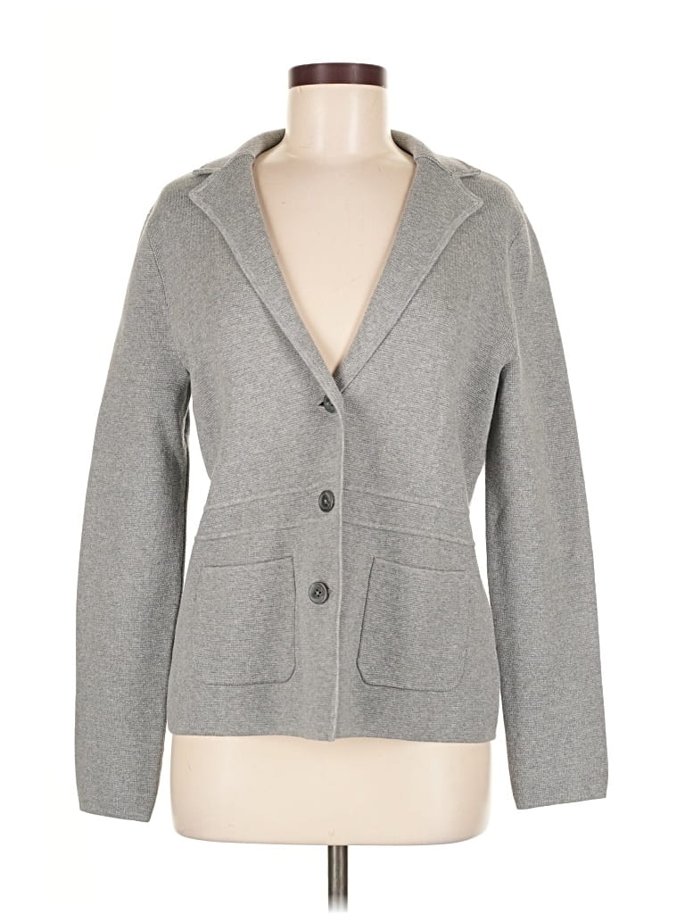 Pre-owned Talbots Outlet Cardigan Sweater In Gray