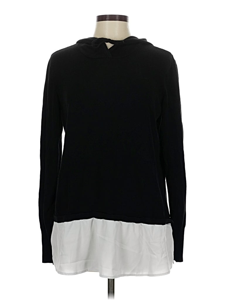 Pre-owned Susan Graver Pullover Sweater In Black
