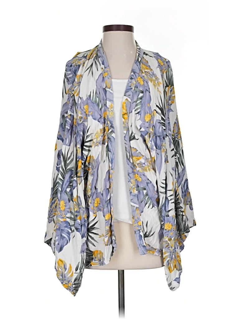 Pre-owned Style Envy Kimono In Gray