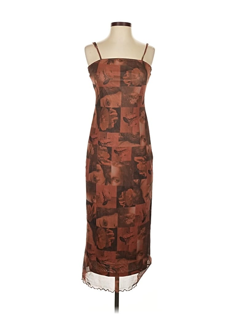 Pre-owned Cider Casual Dress In Brown