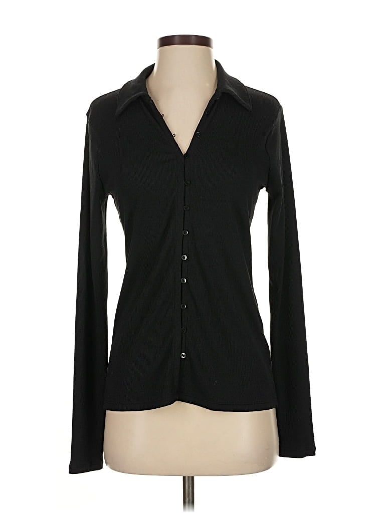 Pre-owned Abercrombie & Fitch Long Sleeve Blouse In Black