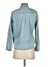 NSF 100% Cotton Blue Long Sleeve Blouse Size S - photo 2