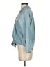 NSF 100% Cotton Blue Long Sleeve Blouse Size S - photo 5