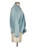 NSF 100% Cotton Blue Long Sleeve Blouse Size S - photo 4