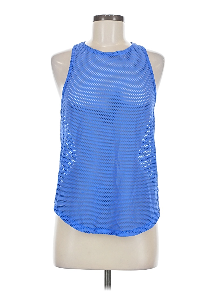 Pre-owned Koral Sleeveless Top Blue Halter Neckline Tops