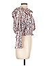 Elliatt 100% Polyester Pink 3/4 Sleeve Blouse Size L - photo 4