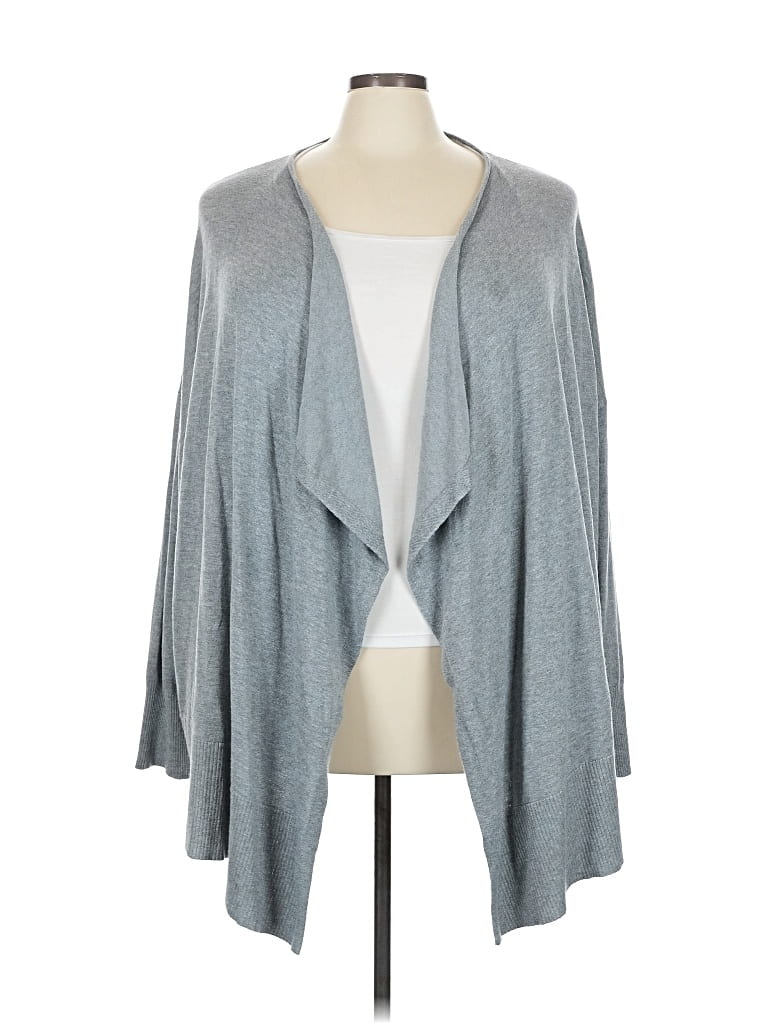 Pre-owned Terra & Sky Cardigan Sweater In Gray